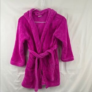 Girl’s Robe - Plush Fleece - Hot Pink (Fuchsia) - Medium - Simplicity
